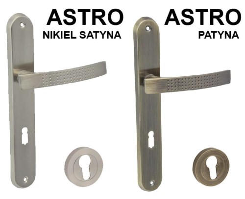 Klamka Alubrass - ASTRO długi szyld