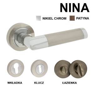 Klamka NINA okrągły szyld